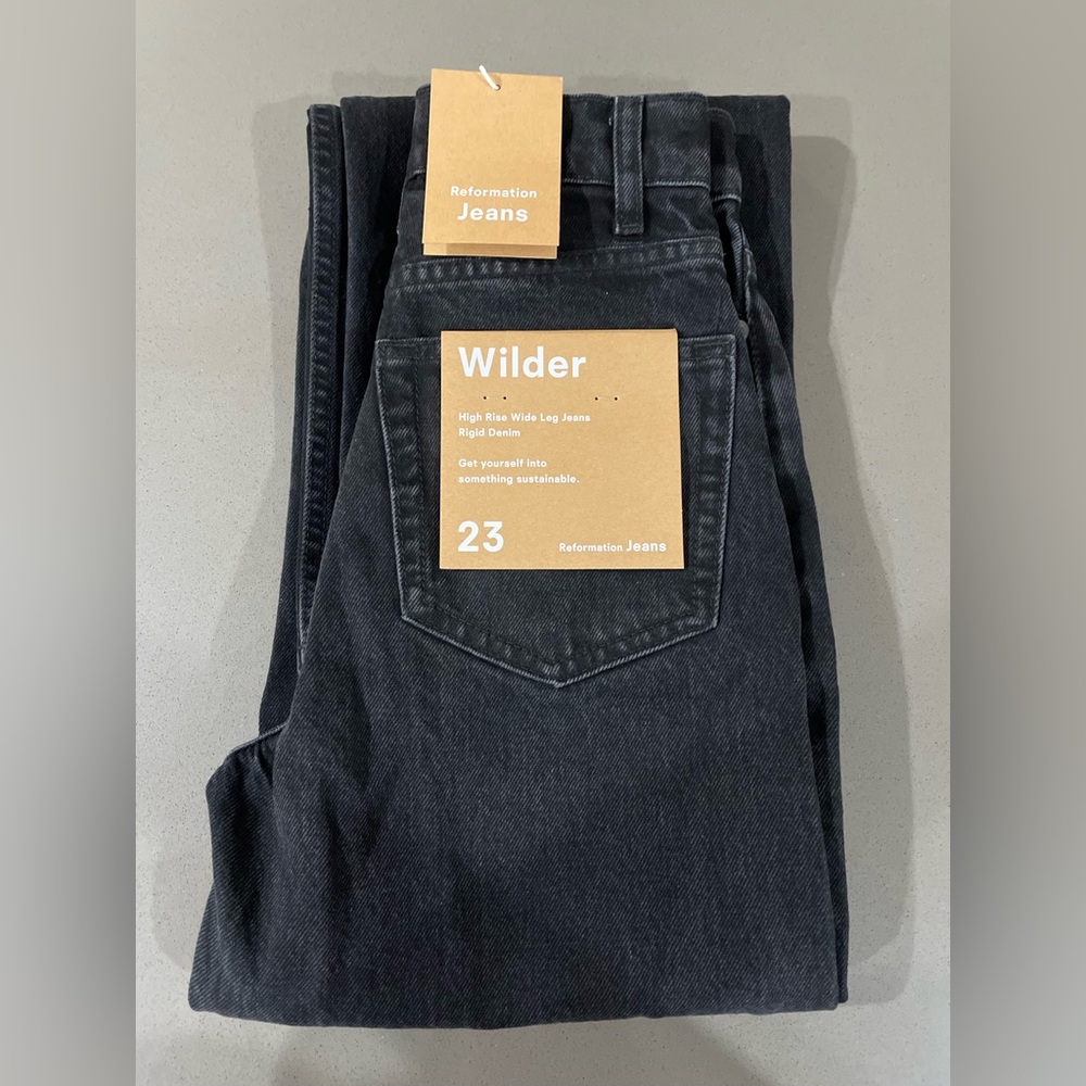 NEW Reformation Wilder High Rise Wide Leg Jeans in Vana